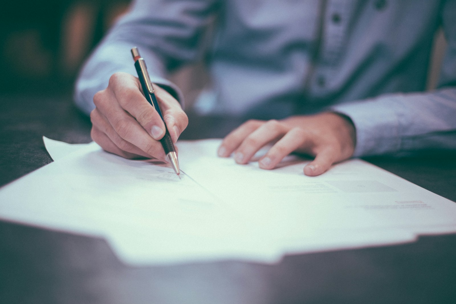 Settlement signing for tenancy deposit